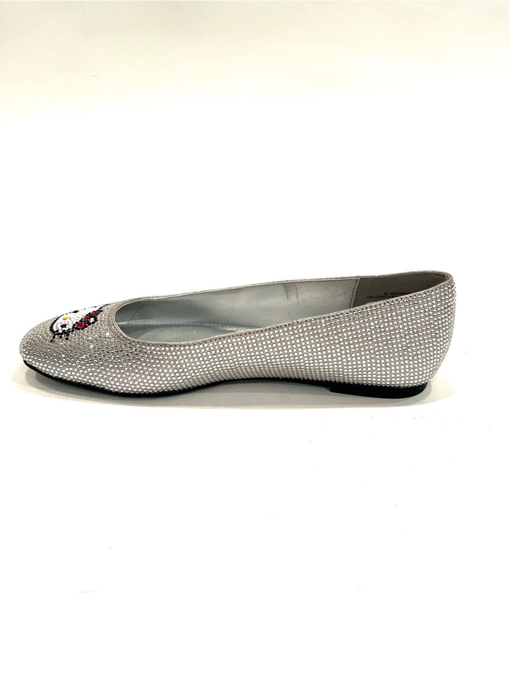 Katy Perry Collections x Hello Kitty Silver Crystal Rhinestone Ballet Flats NEW - Picture 8 of 12